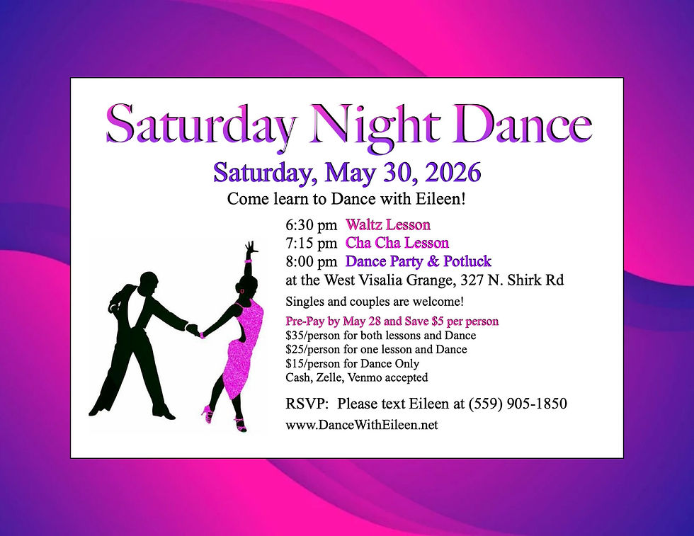 Saturday Night Dance and Lessons
