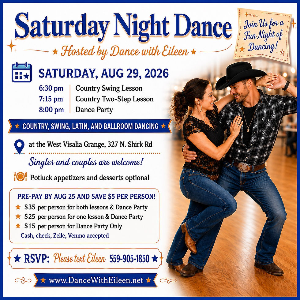 Saturday Night Dance with Country Swing & Two-Step Classes