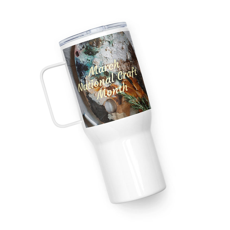 Thumbnail: Travel mug with a handle March National Craft Month