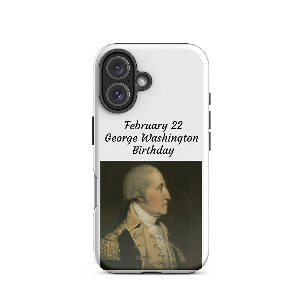 Thumbnail: Tough Case for iPhone® February 22 George Washington's Birthday