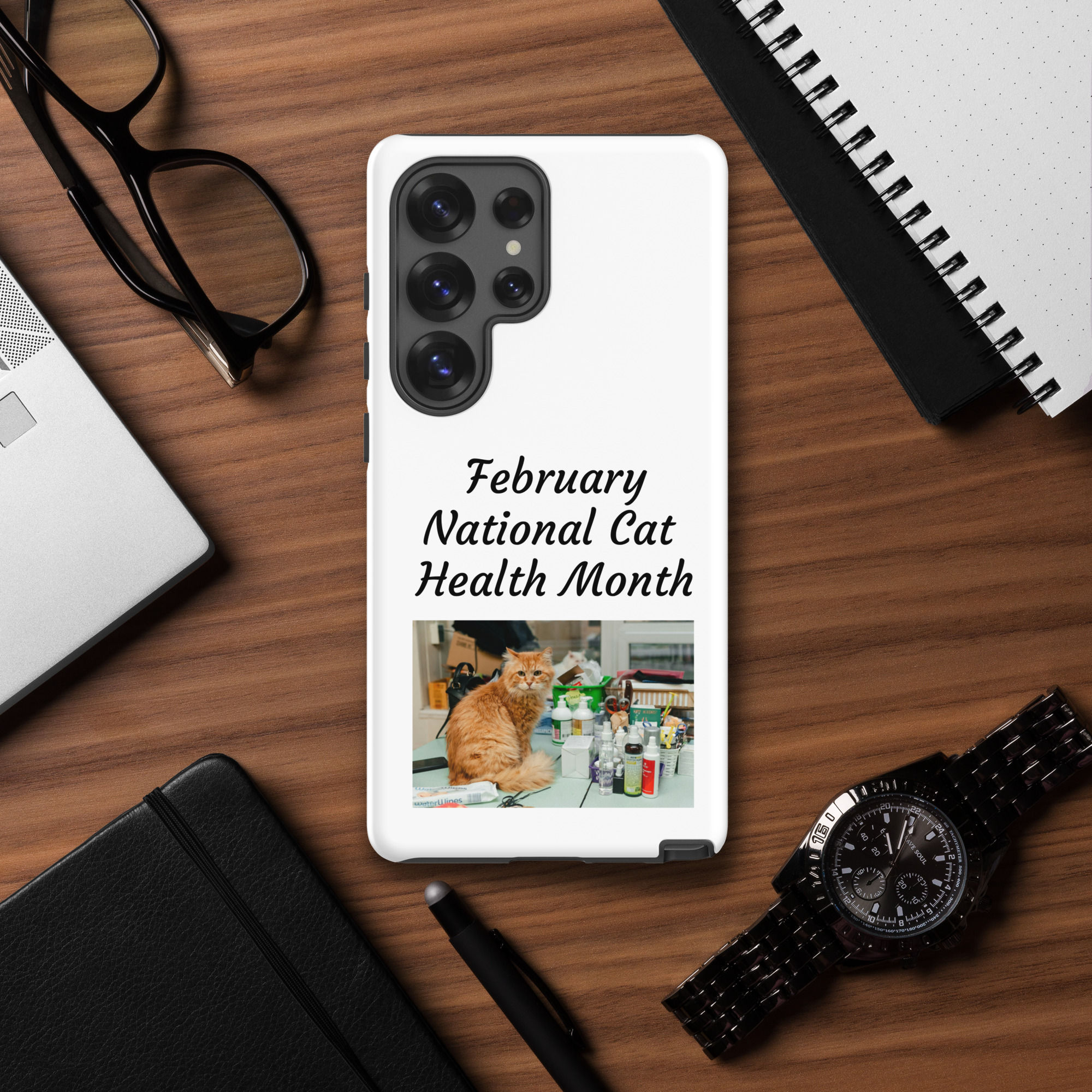 Tough case for Samsung® February National Cat Health Month