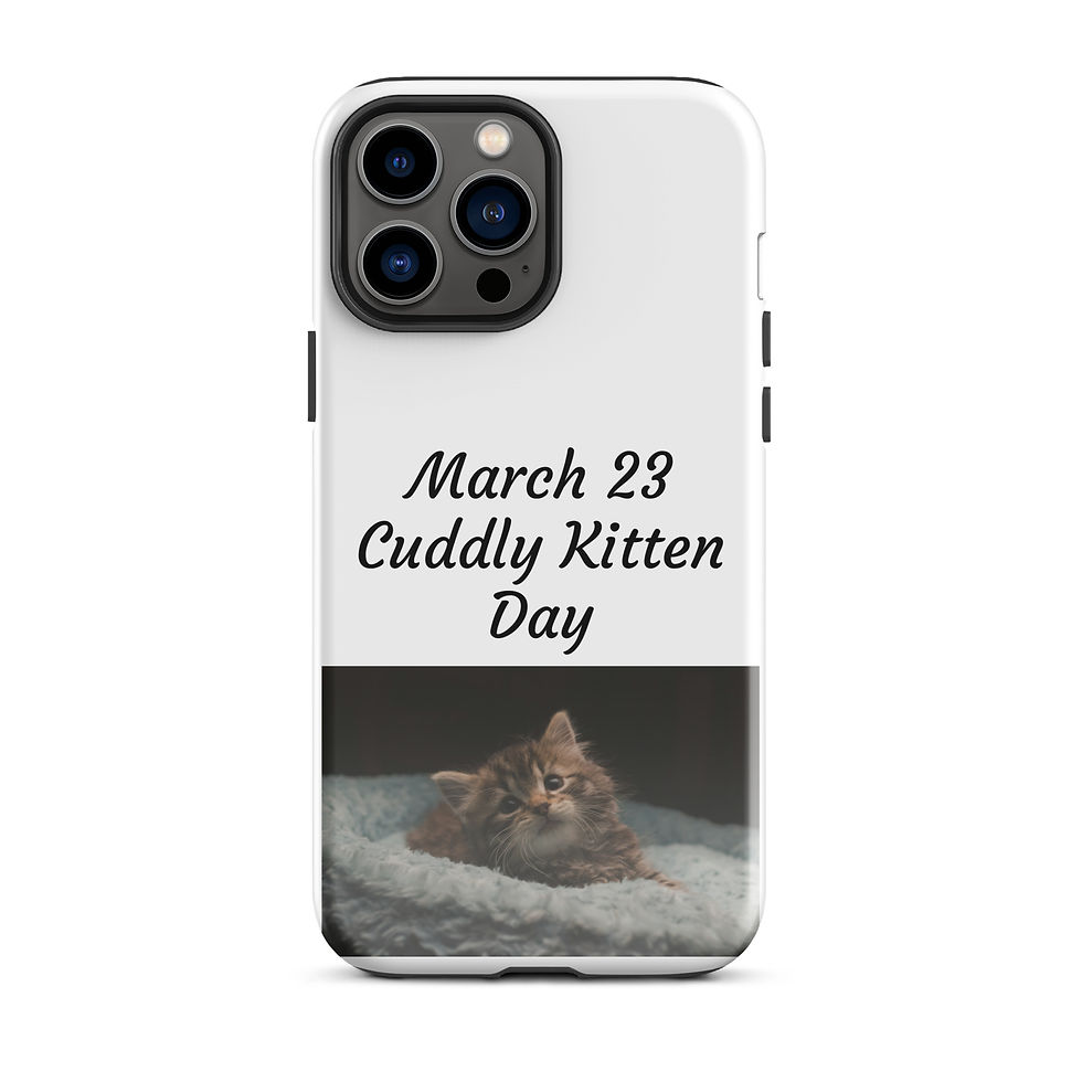 Thumbnail: Tough Case for iPhone® March 23 Cuddly Kitten Day
