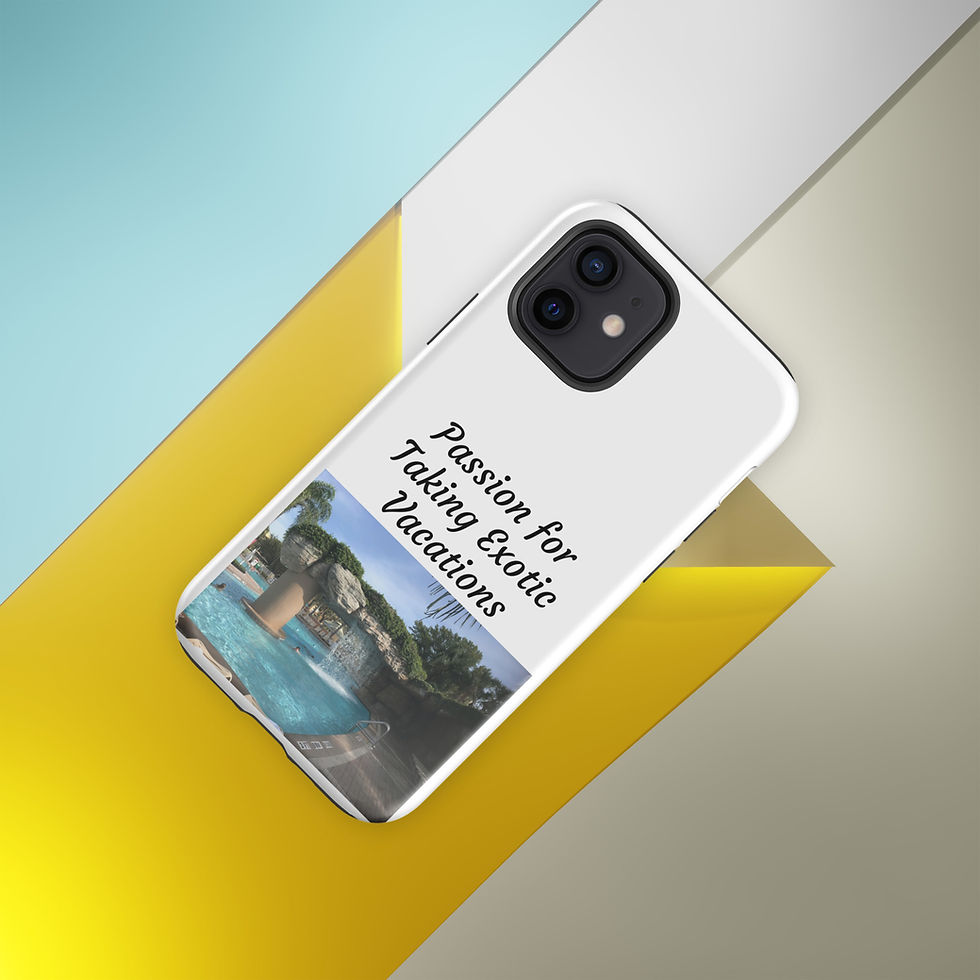 Thumbnail: Tough Case for iPhone® Passion for Taking Exotic Vacations