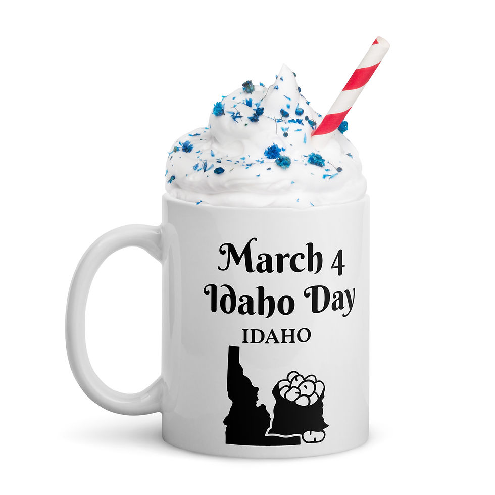 Thumbnail: White glossy mug March 4 Idaho Day