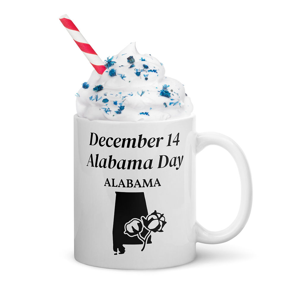 Thumbnail: White glossy mug December 14 Alabama Day
