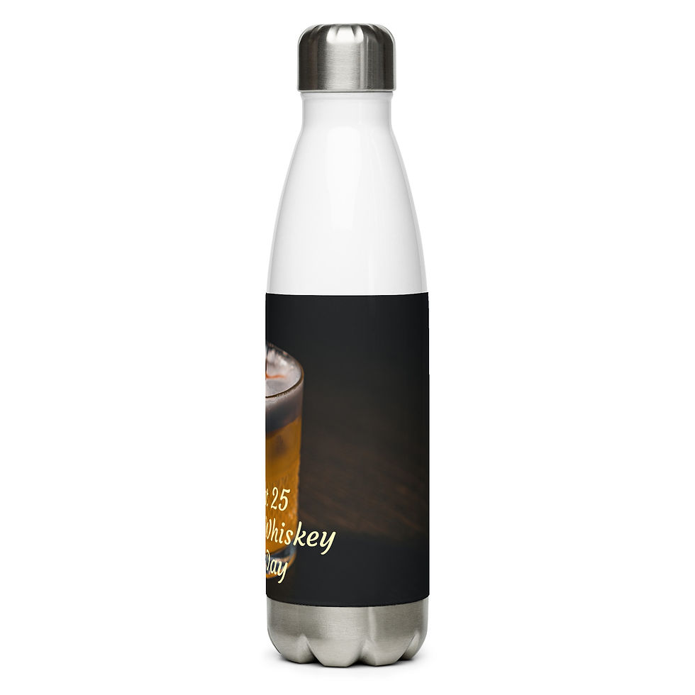 Thumbnail: Stainless steel water bottle August 25 National Whiskey Sour Day