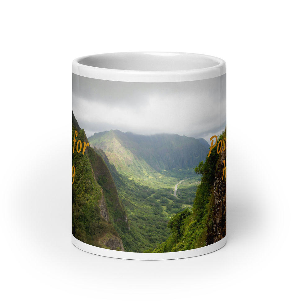 Thumbnail: White glossy mug Passion for Hiking