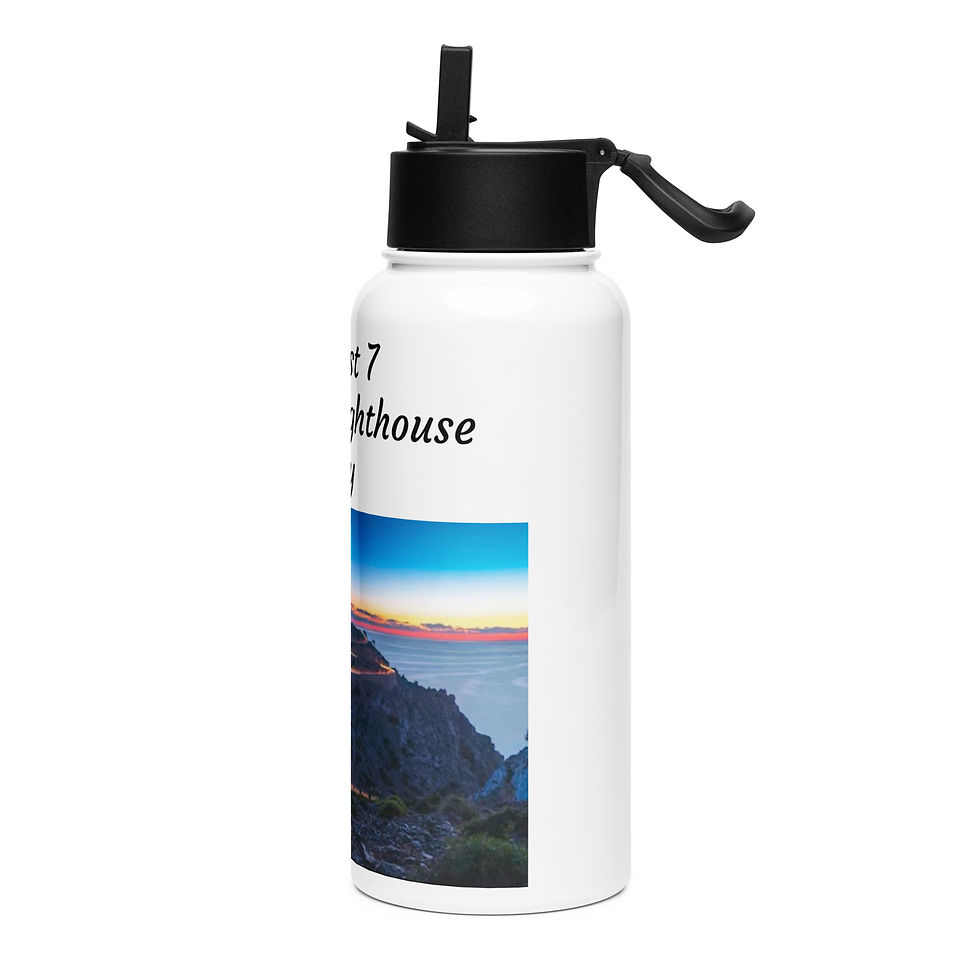 Thumbnail: Stainless steel water bottle August 7 National Lighthouse Day