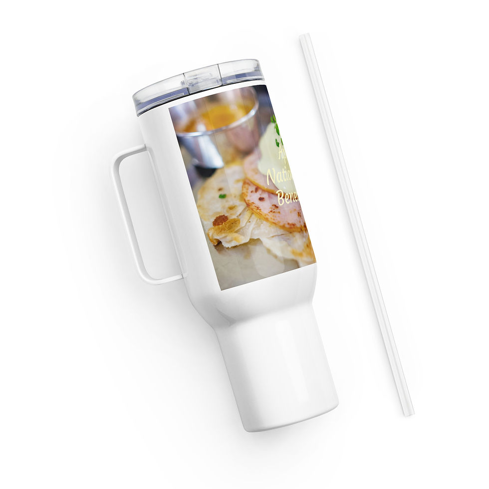 Thumbnail: Travel mug with a handle April 16 National Eggs Benedict Day