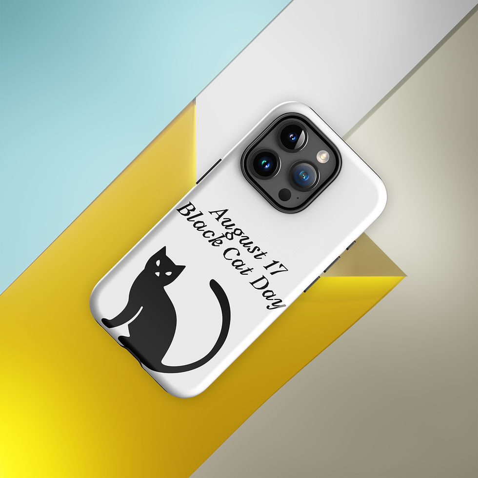 Thumbnail: Tough Case for iPhone® August 17 Black Cat Day