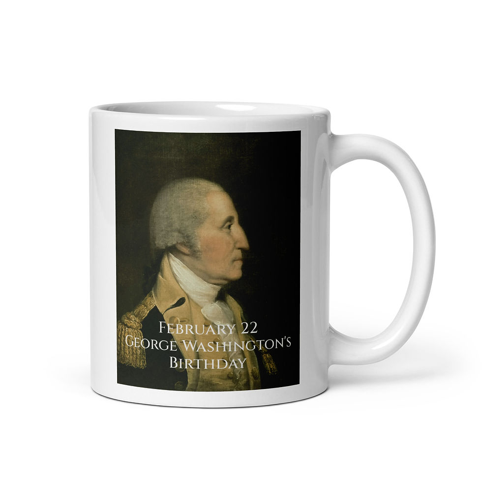 Thumbnail: White glossy mug February 22 George Washington's Birthday