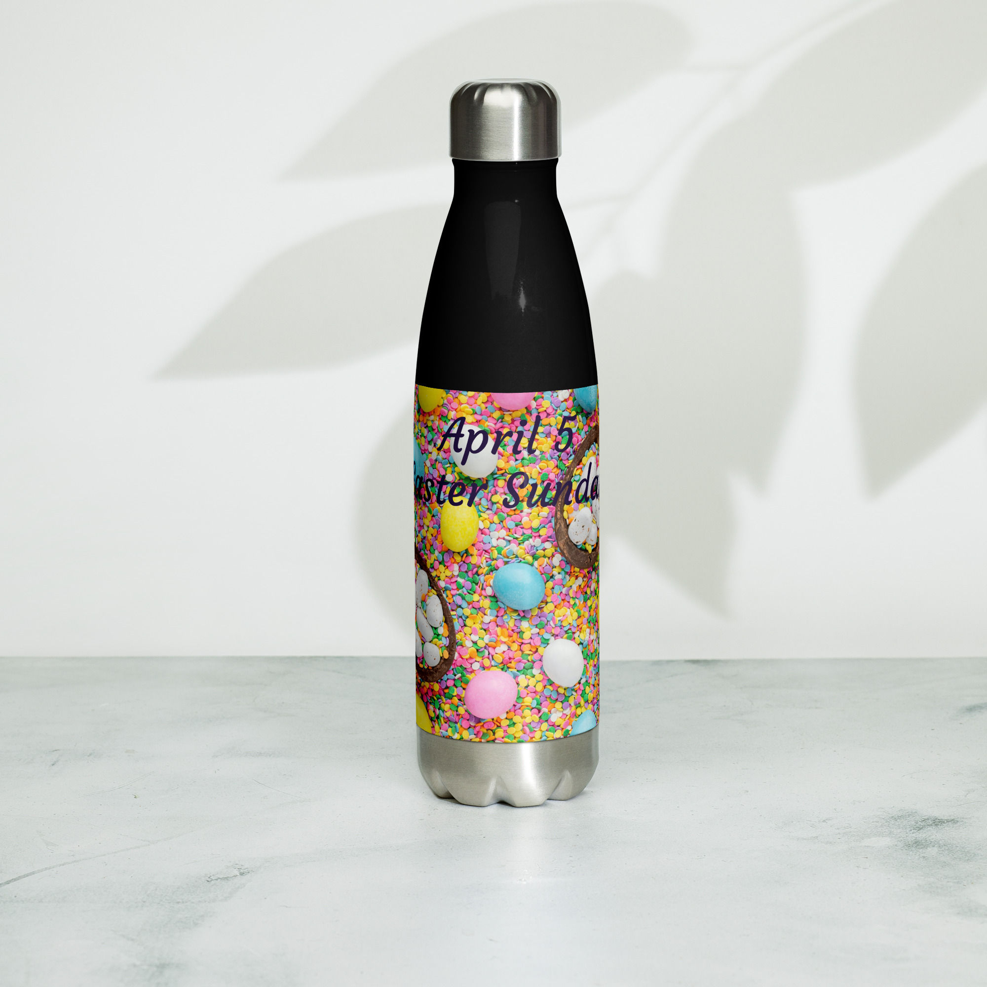 Stainless steel water bottle April 5 Easter Sunday