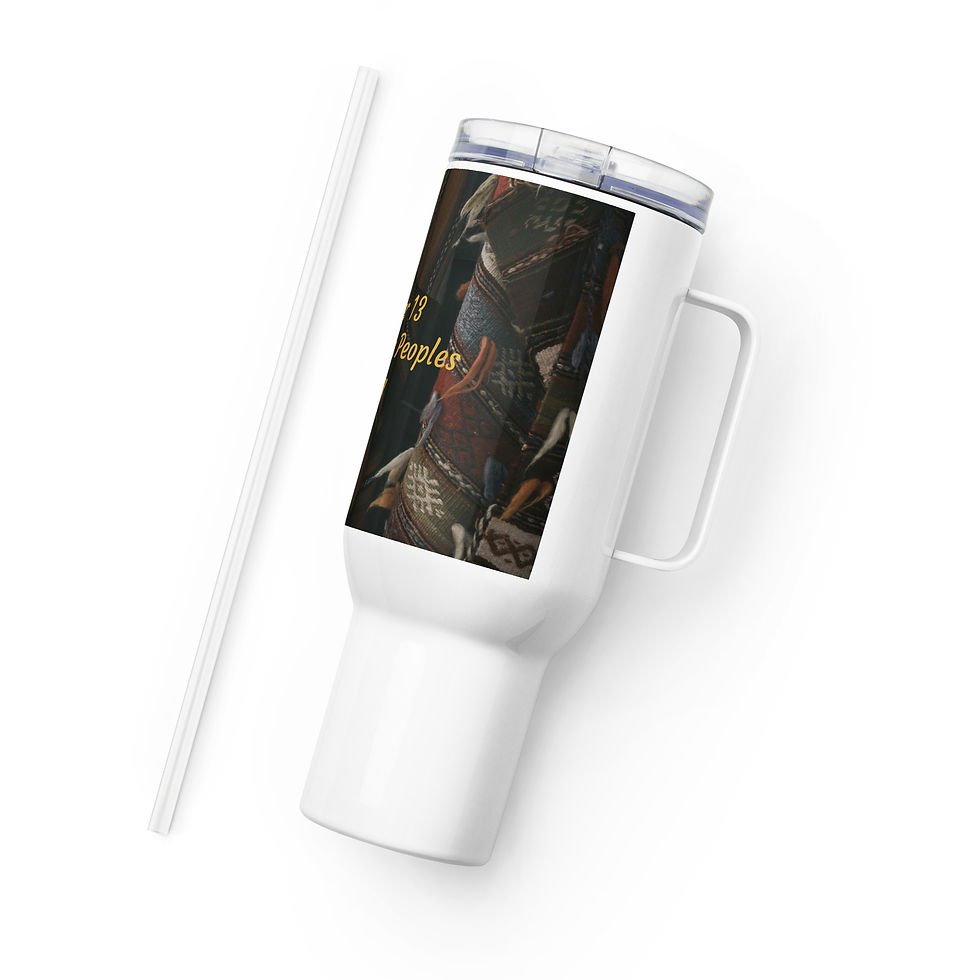Thumbnail: Travel mug with a handle October 13 Indigenous People Day