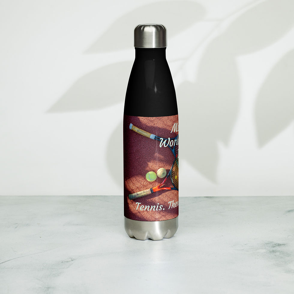 Thumbnail: Stainless steel water bottle March 2 World Tennis Day
