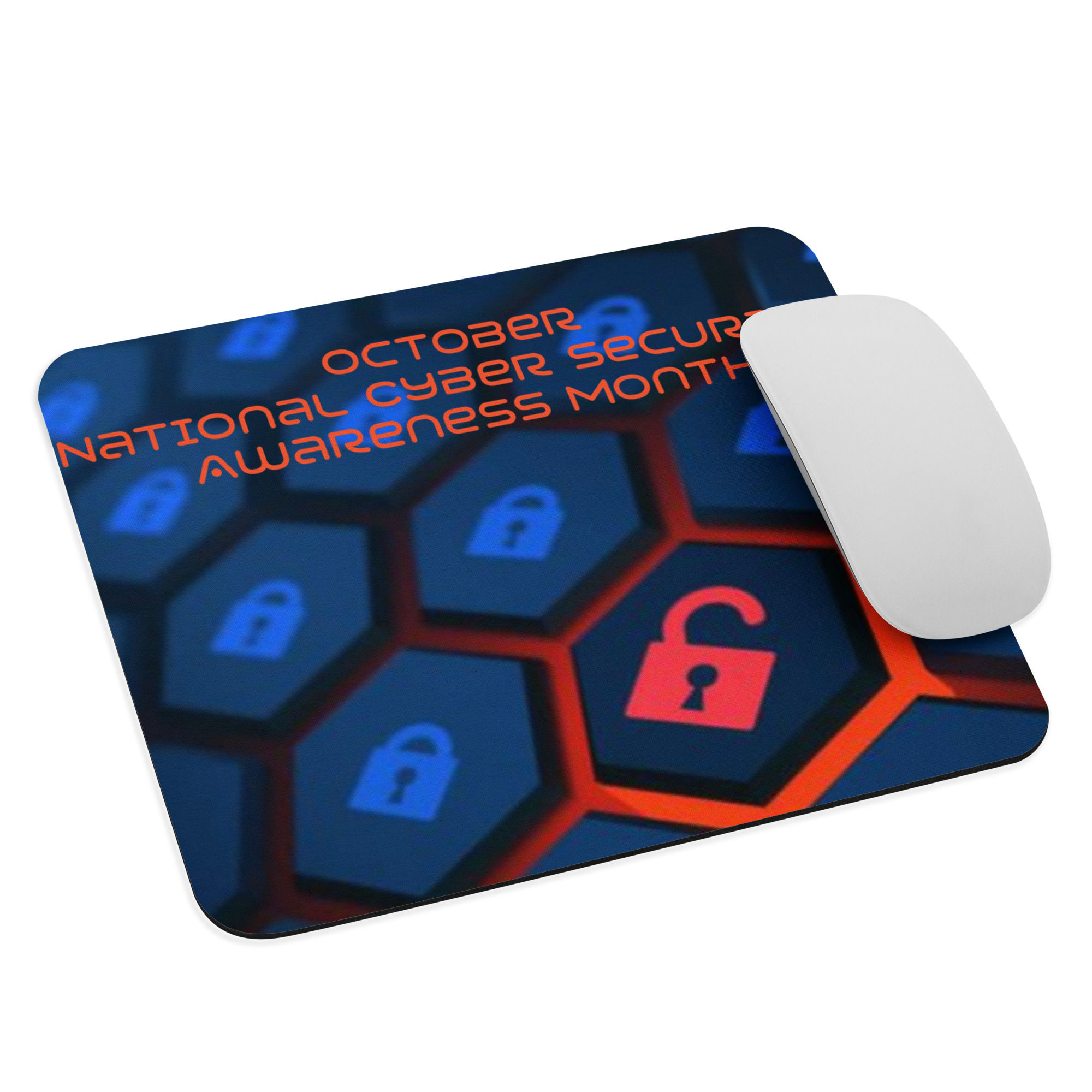 Mouse pad october national cybersecurity awareness month
