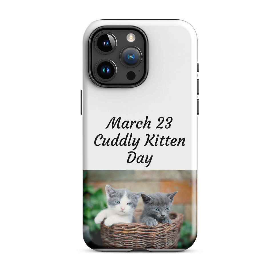 Thumbnail: Tough Case for iPhone® March 23 Cuddly Kitten Day