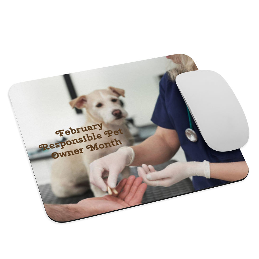 Mouse pad february responsible pet owner month