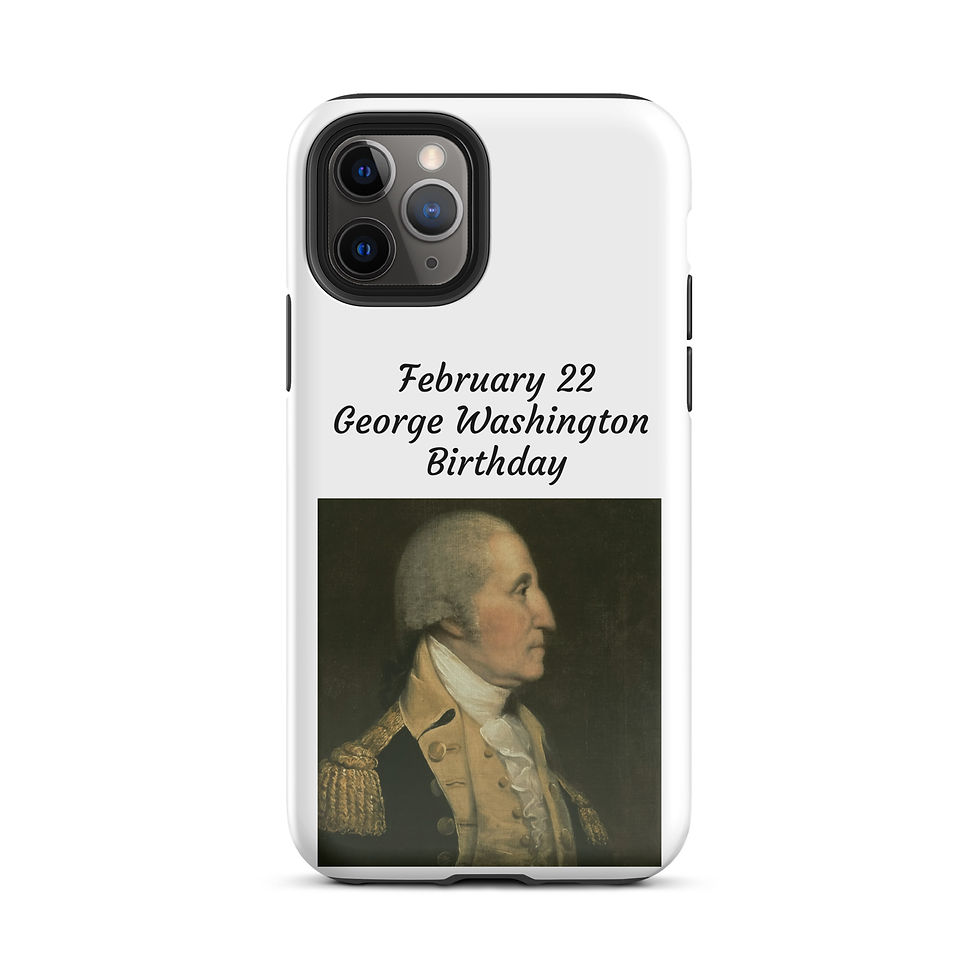 Thumbnail: Tough Case for iPhone® February 22 George Washington's Birthday