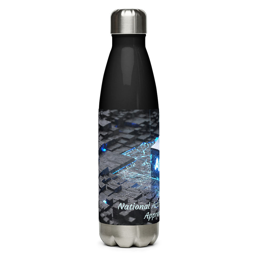 Thumbnail: Stainless water bottle July 16 National Artificial Intelligence Appreciation Day