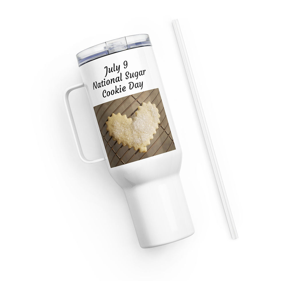 Thumbnail: Travel mug with a handle July 9 National Sugar Cookie Day