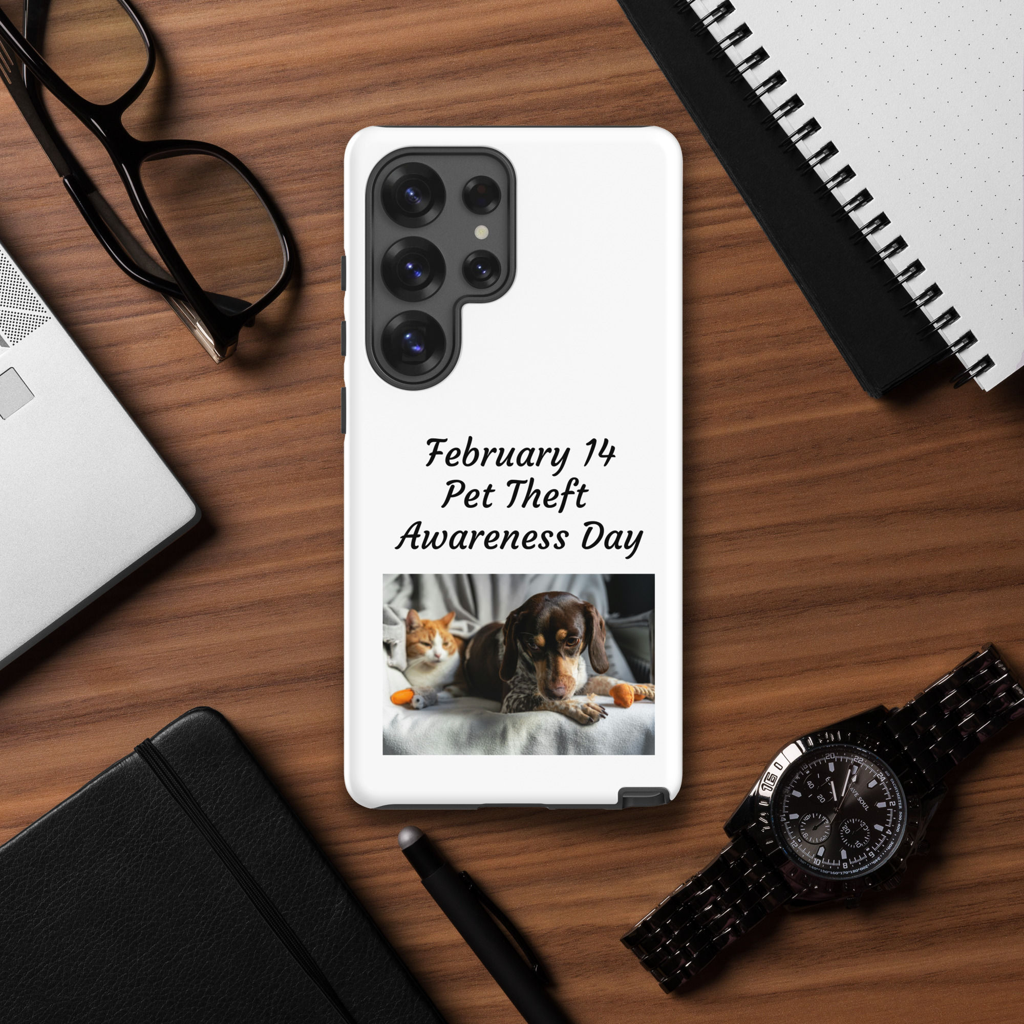 Tough case for Samsung® February 14 Pet Theft Awareness Day