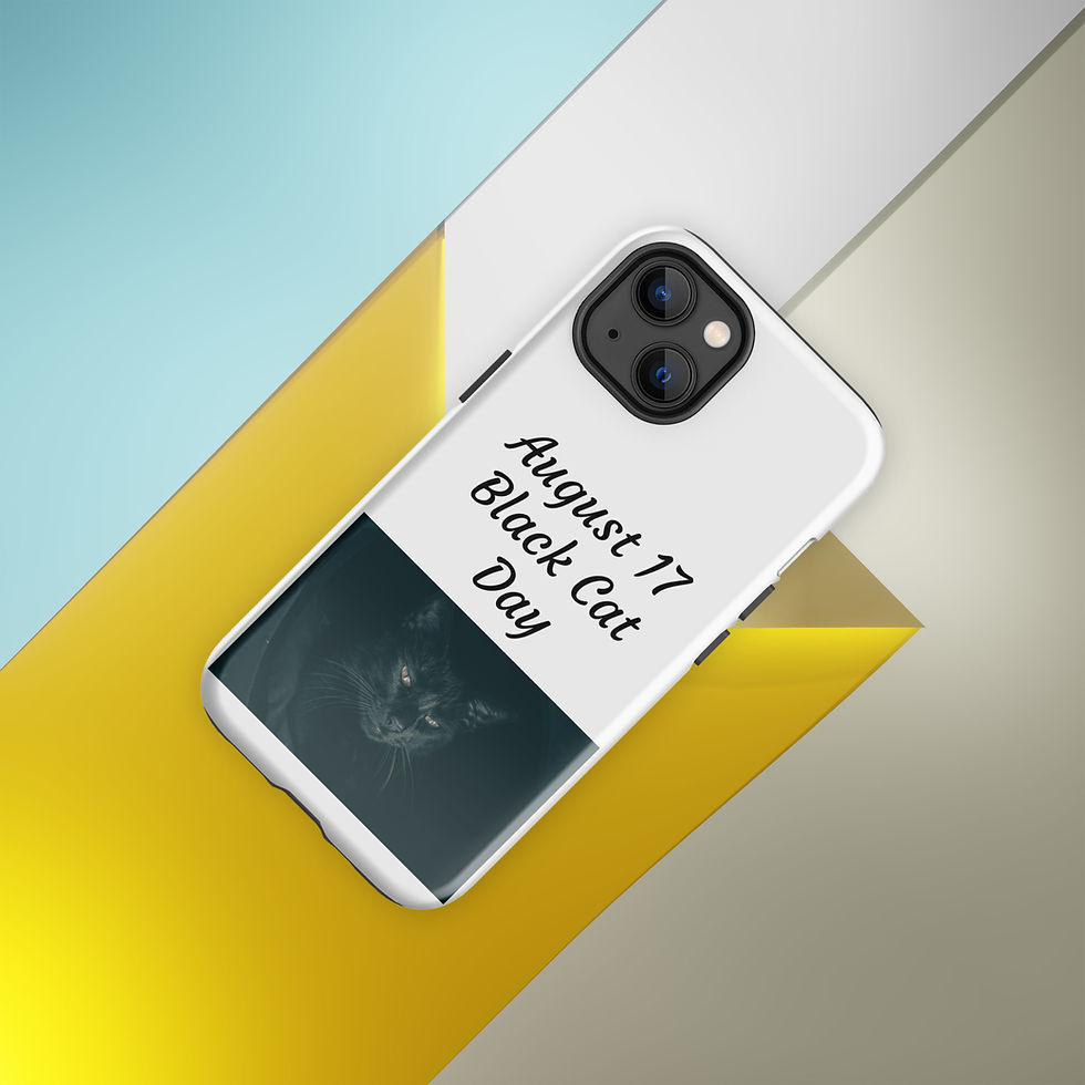 Thumbnail: Tough Case for iPhone® August 17 Black Cat Day