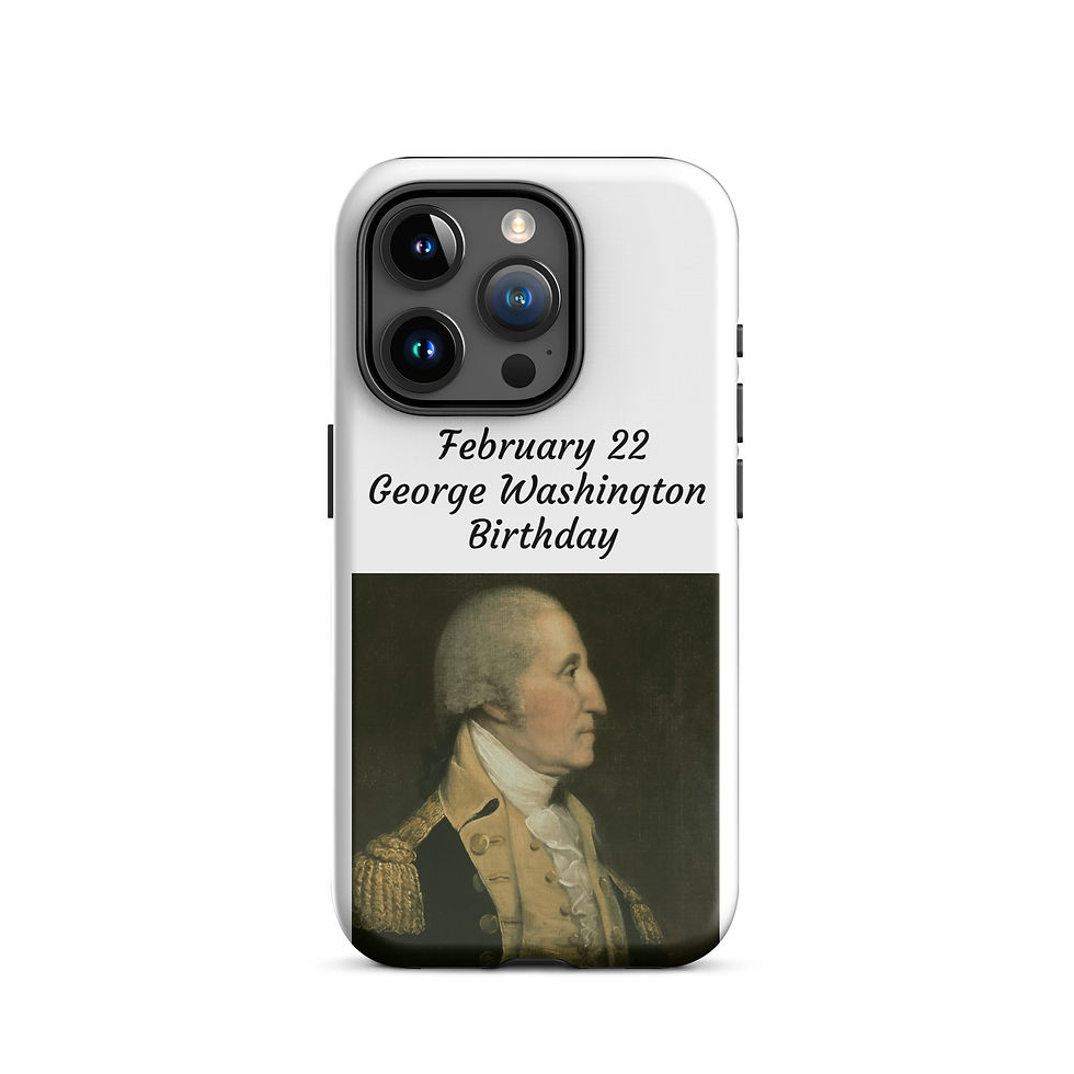 Thumbnail: Tough Case for iPhone® February 22 George Washington's Birthday