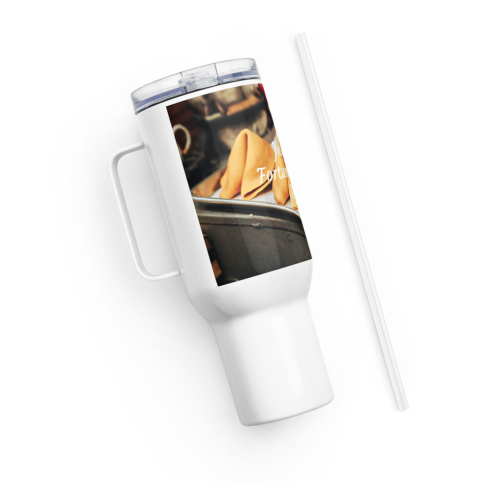 Thumbnail: Travel mug with a handle July 20 Fortune Cookie Day