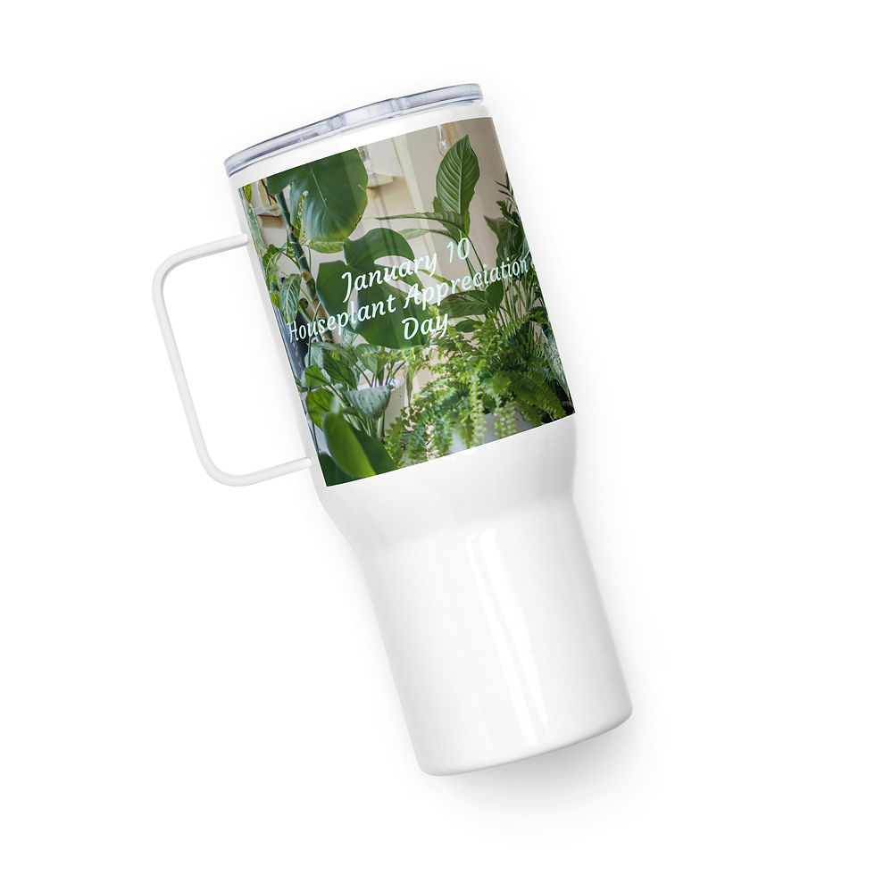 Thumbnail: Travel mug with a handle January 10 Houseplant Appreciation Day