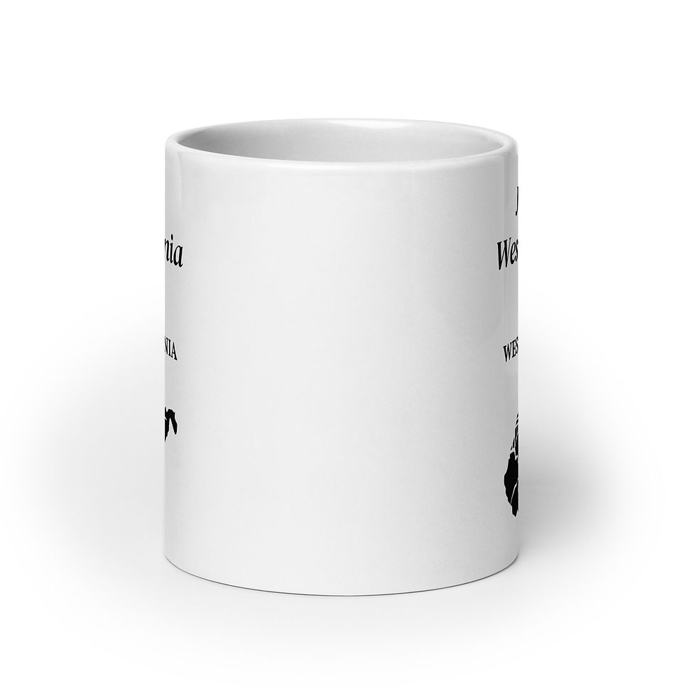 Thumbnail: White glossy mug June 20 West Virginia Day