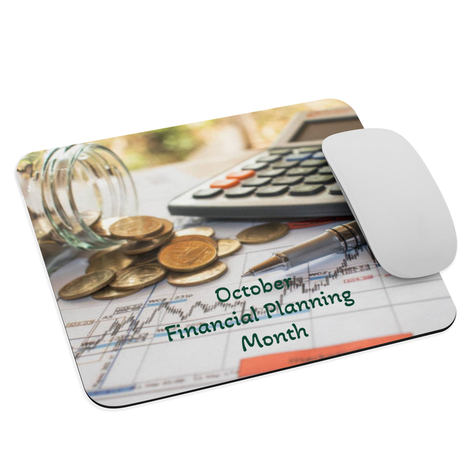 Mouse pad october financial planning month