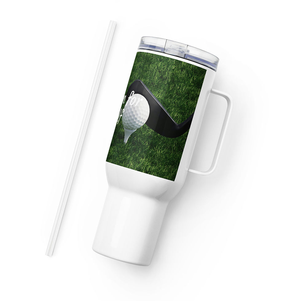 Thumbnail: Travel mug with a handle Passion for Golf