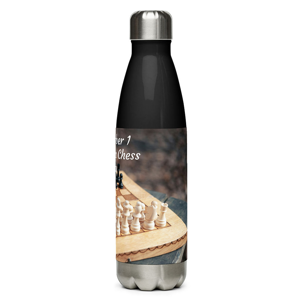Thumbnail: Stainless steel water bottle September 1 American Chess Day