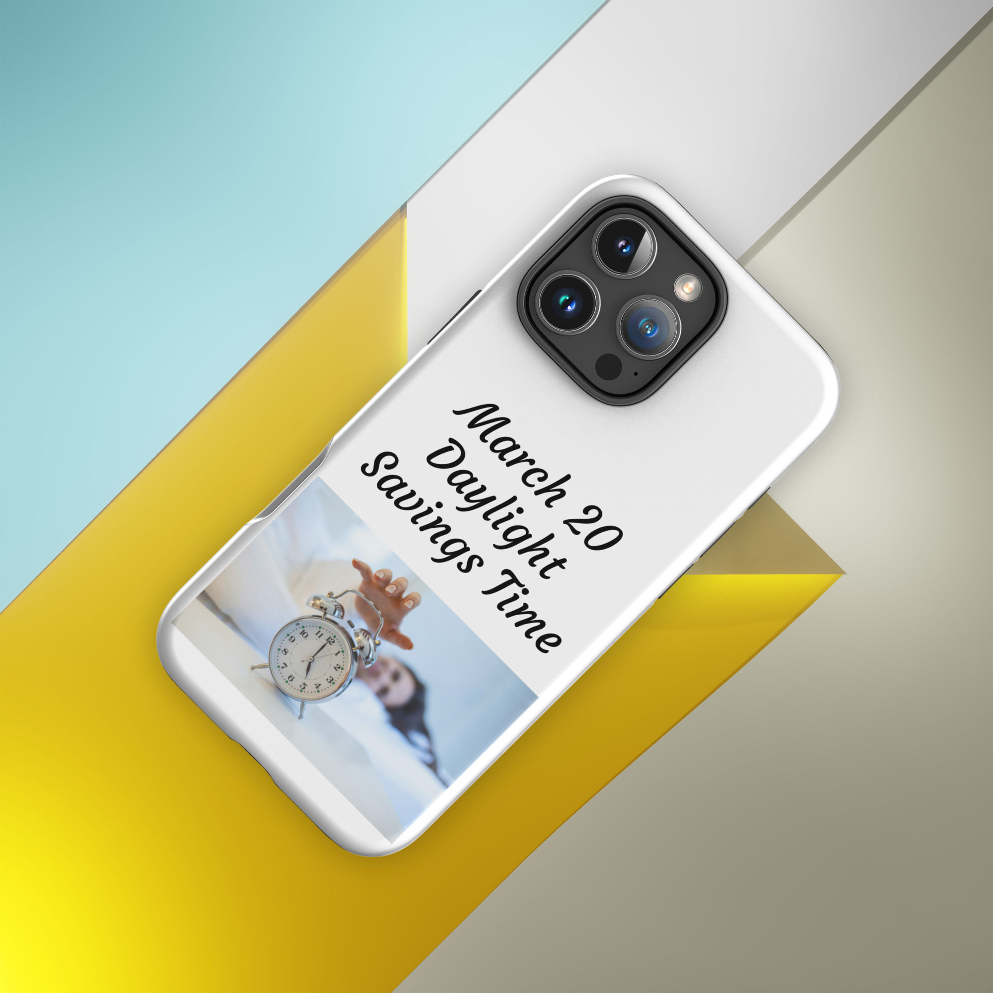 Tough Case for iPhone® March 20 Daylight Savings Time