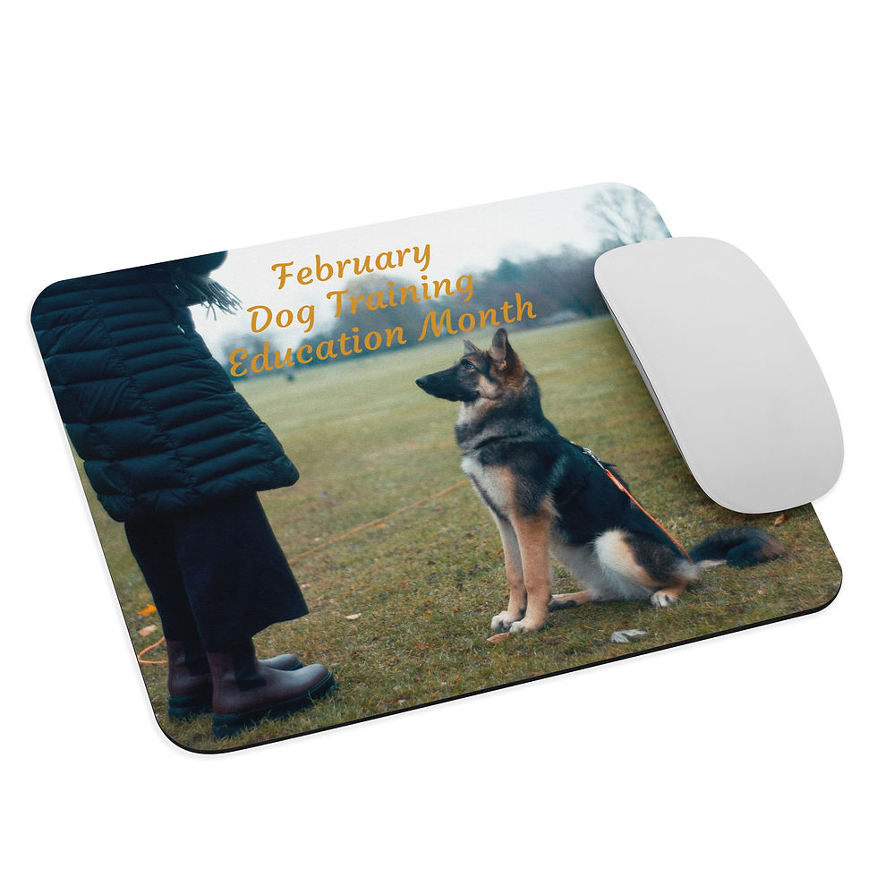 Mouse pad February Dog Training Education Month