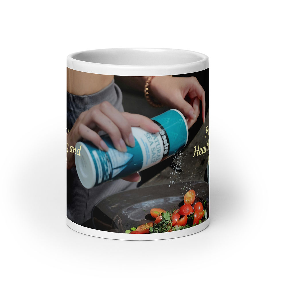 Thumbnail: White glossy mug Passion for Healthy Eating and Exercise