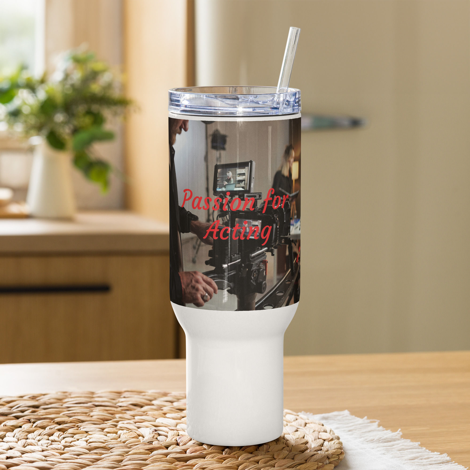 Travel mug with a handle Passion for Acting