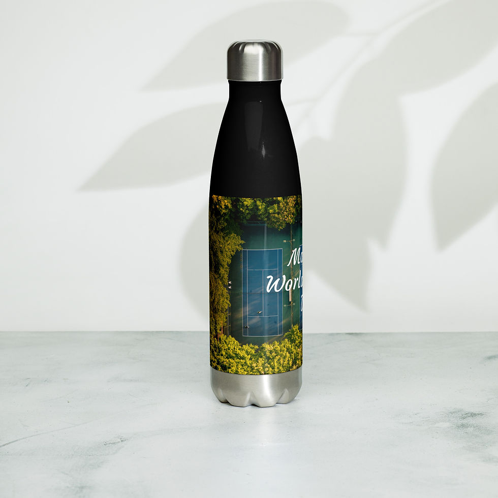 Thumbnail: Stainless steel water bottle March 2 World Tennis Day
