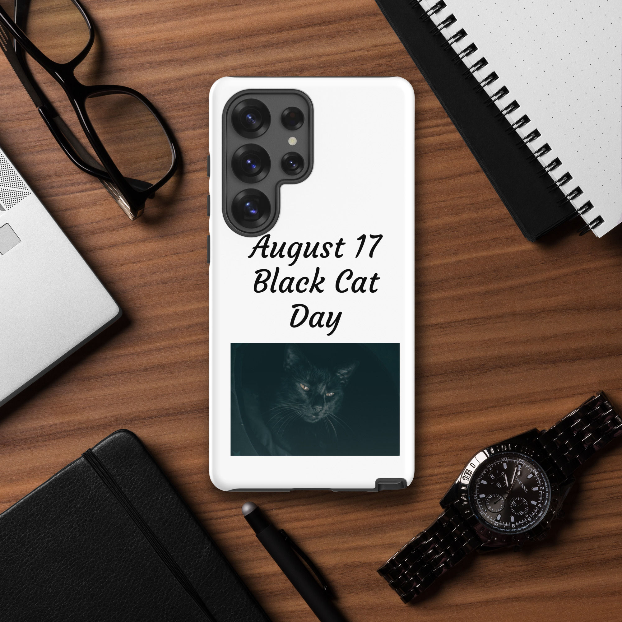 Tough case for Samsung® August 17 Black Cat Day