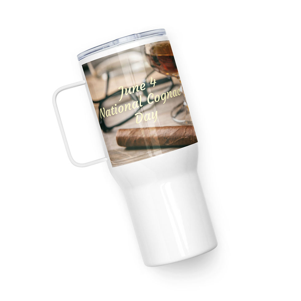 Thumbnail: Travel mug with a handle June 4 National Cognac Day