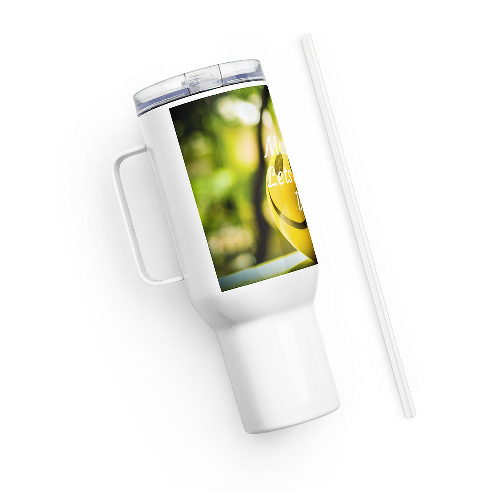 Thumbnail: Travel mug with a handle March 19 Lets Laugh Day