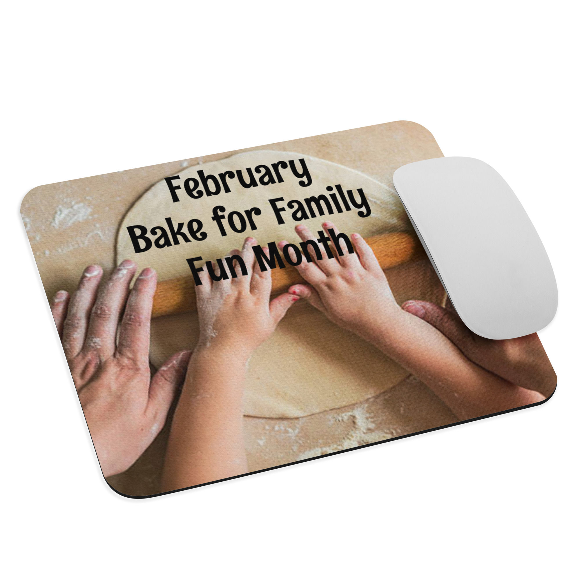 Mouse pad february bake for family month