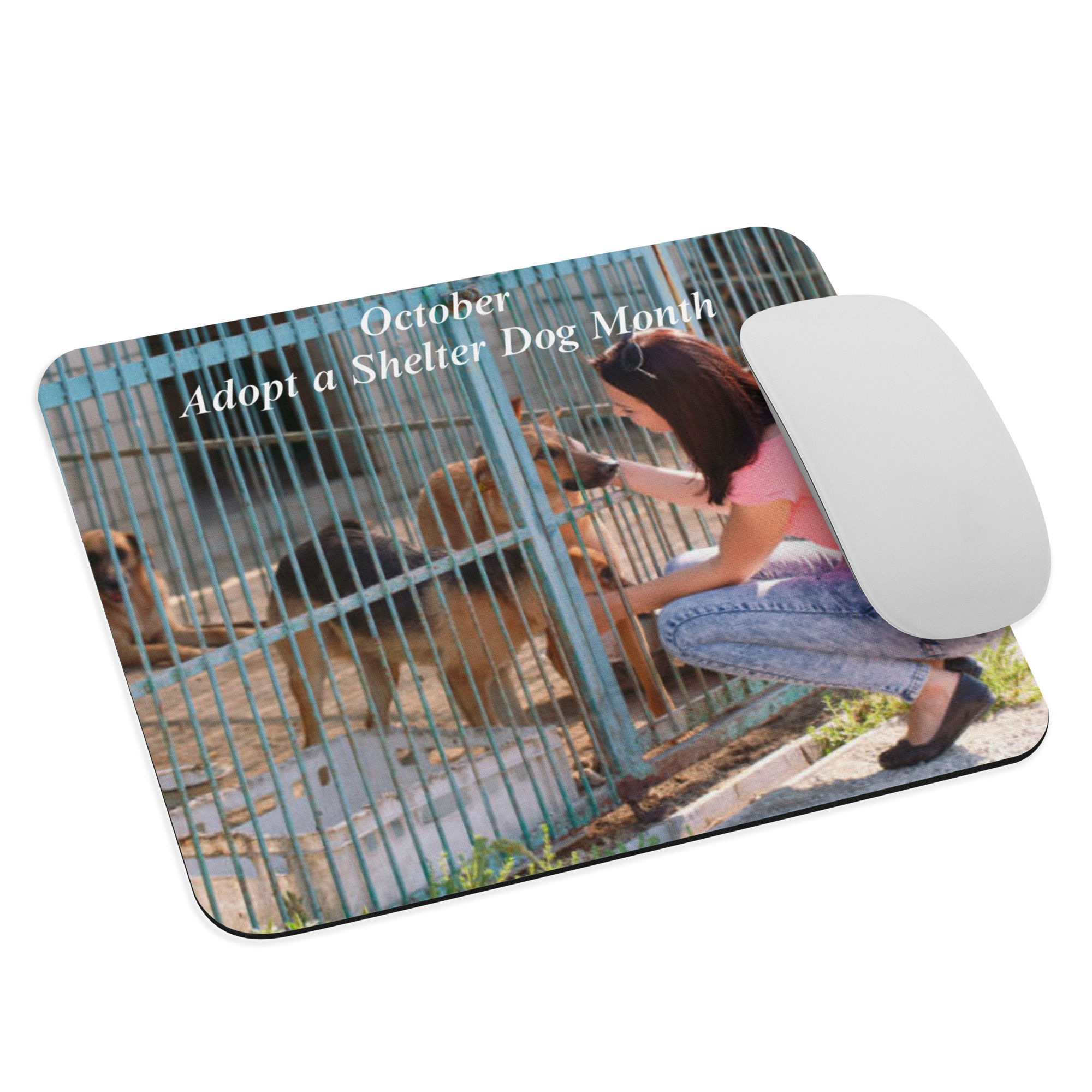 Mouse pad october adopt a shelter dog month