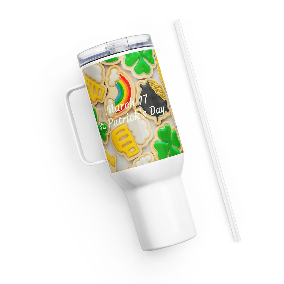 Thumbnail: Travel mug with a handle March 17 St. Patrick's Day