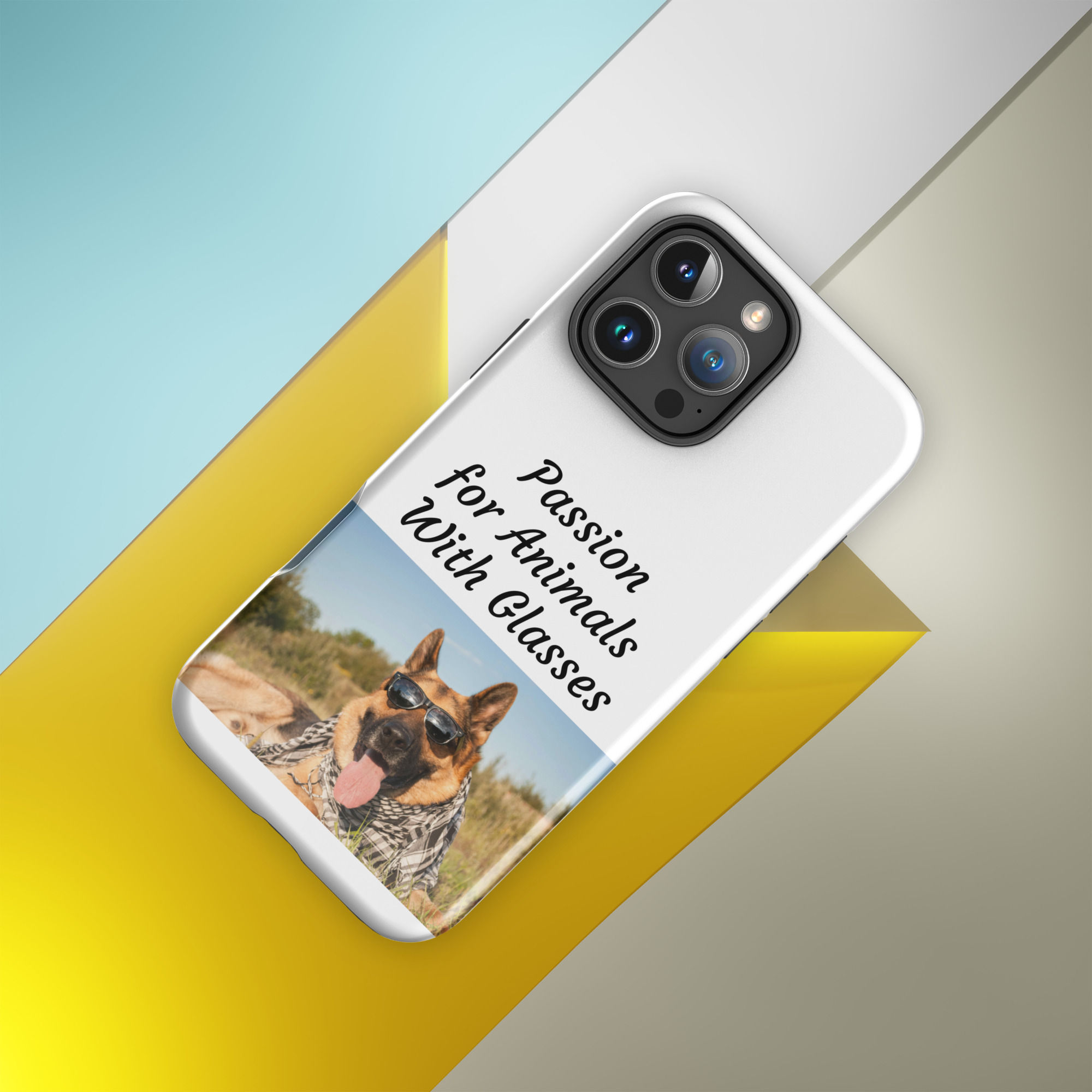 Tough Case for iPhone® Passion for Animals with Glasses