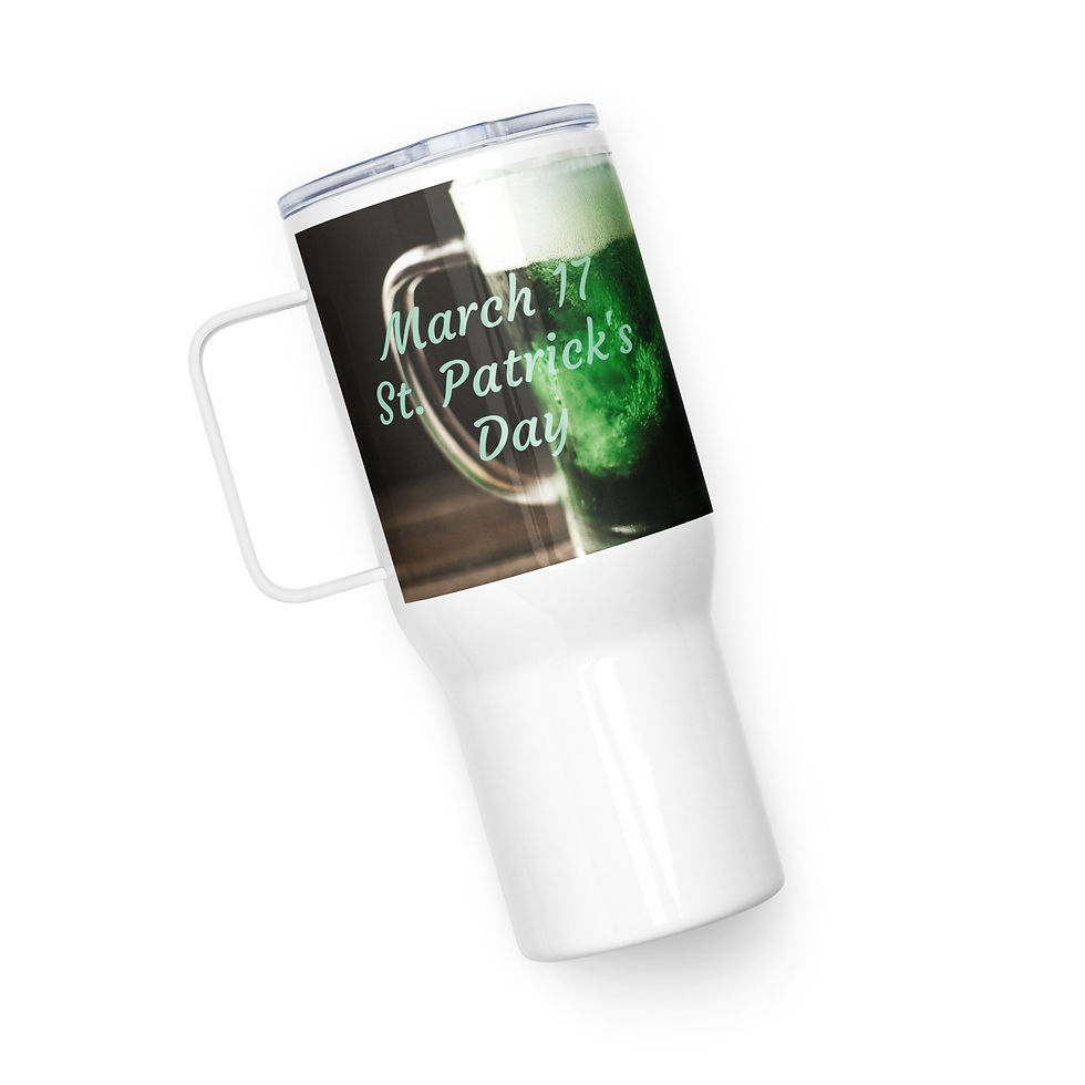 Thumbnail: Travel mug with a handle March 17 St. Patrick's Day