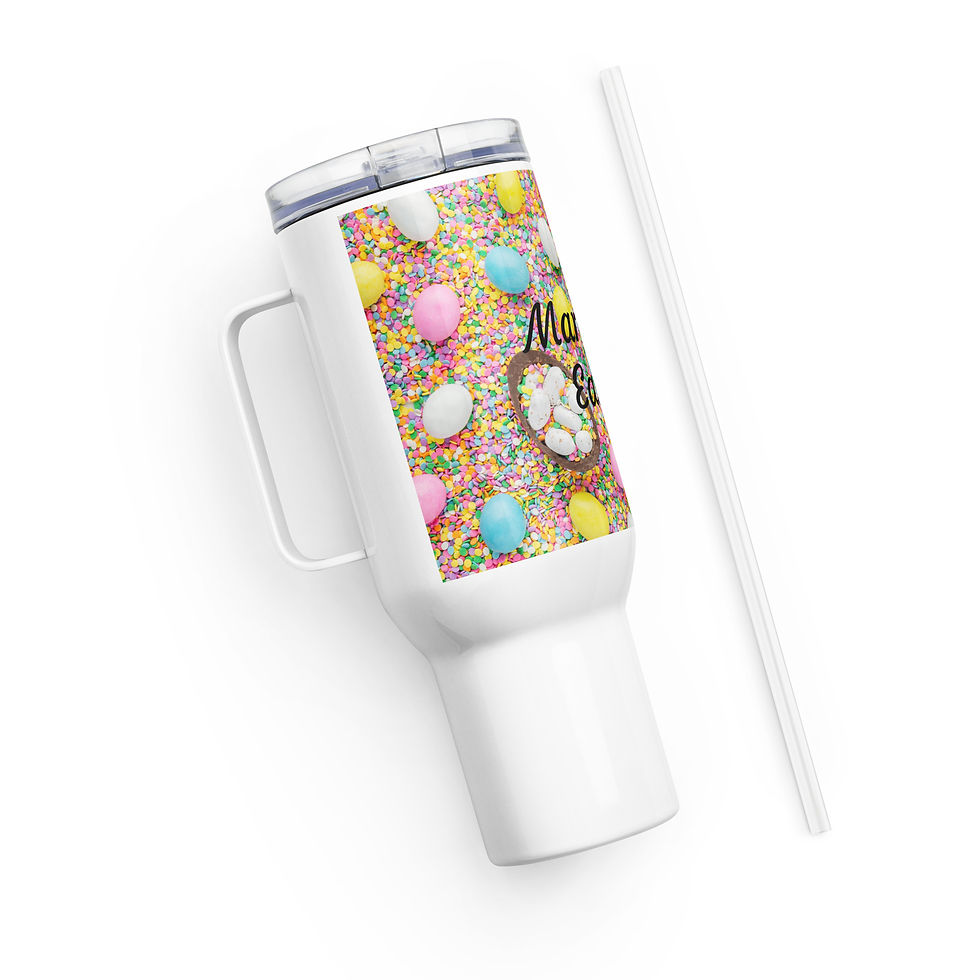 Thumbnail: Travel mug with a handle March 28 Easter Sunday