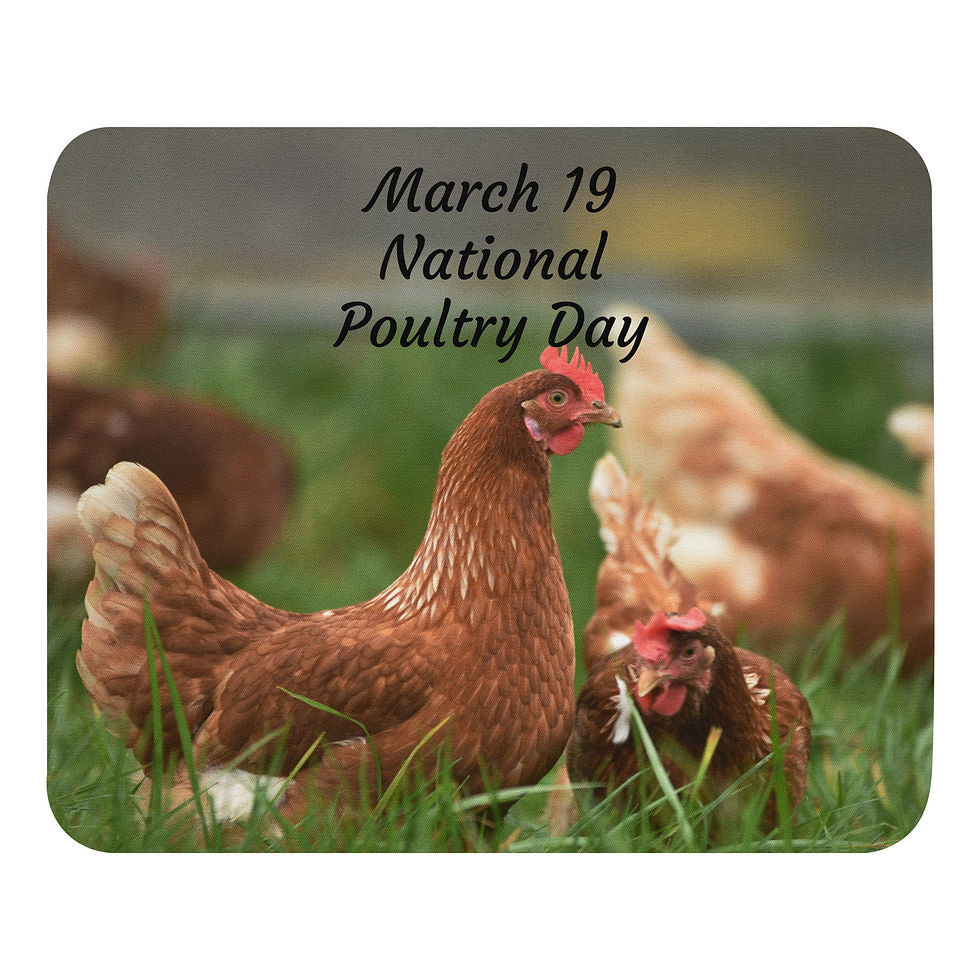 Mouse pad March 19 National Poultry Day