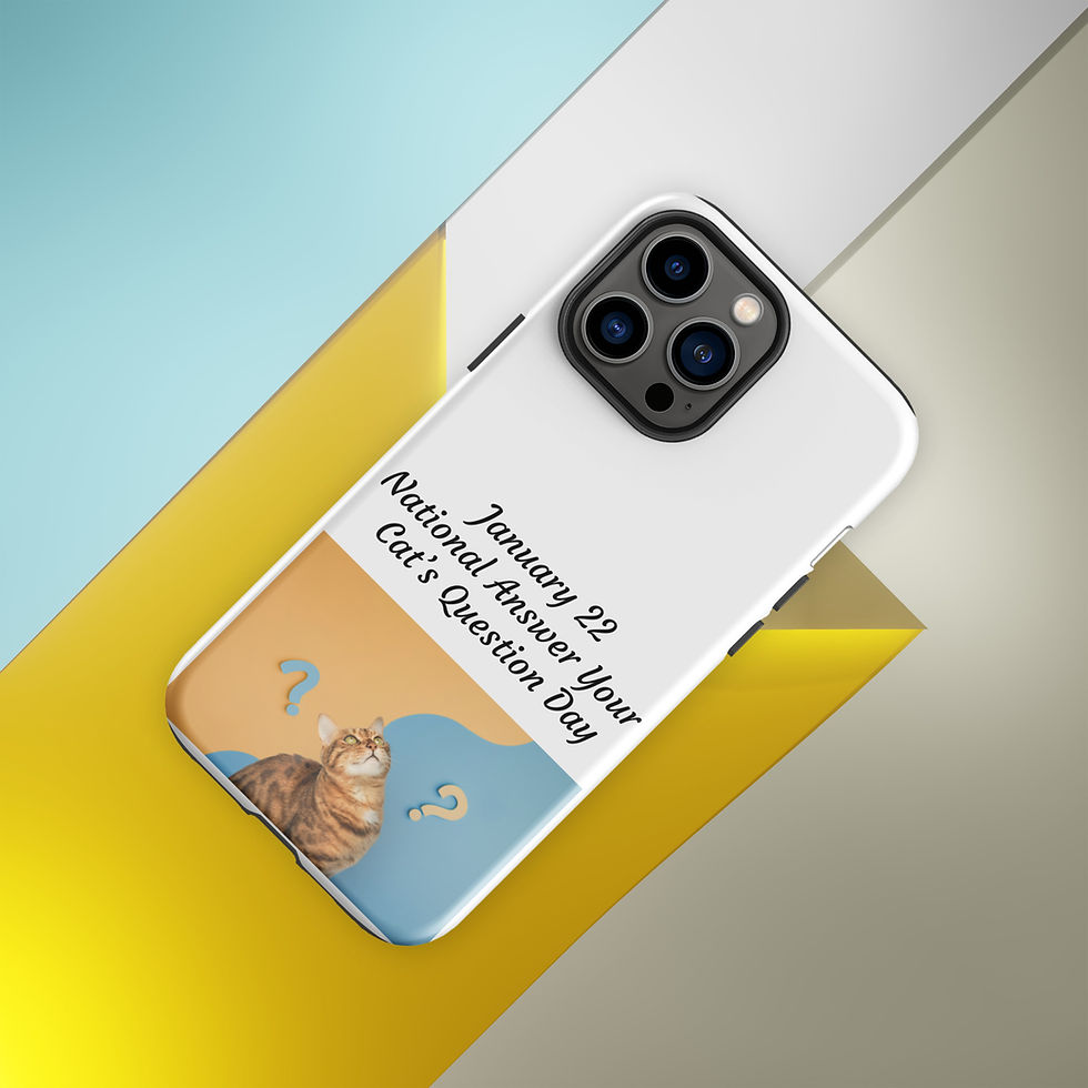 Thumbnail: Tough Case for iPhone® January 22 National Answer Your Cat's Question Day