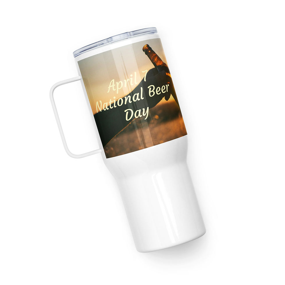Thumbnail: Travel mug with a handle April 7 National Beer Day